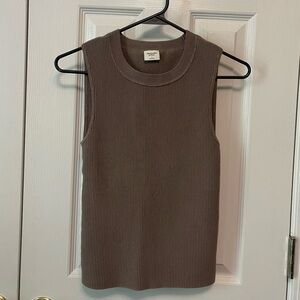 Abercrombie & Fitch Ribbed Essentials Sweater Tank Top